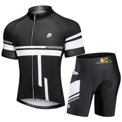 China Breathable Mens Cycling Tank Top Set MTB Road Bike Shorts Tops Cycling Shirt With 5D Gel Protection And 5 Pockets for sale