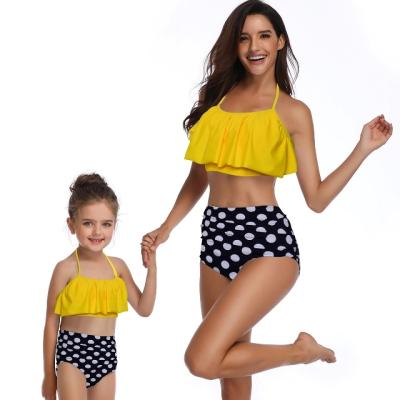 China Breathable Mommy And Me Beach Swimwear Family Matching Outfits Look Mother Daughter Bikini Swimwear Set for sale