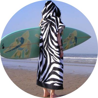 China Wholesale QUICK DRY Poncho Towel Adult Beach Microfiber Hooded Towel Men Surf Poncho for sale