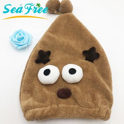 China QUICK DRY Hair Wholesale Best Quality Microfiber Towel China Factory Quality Dry Velvet Hair Coral Hat for sale