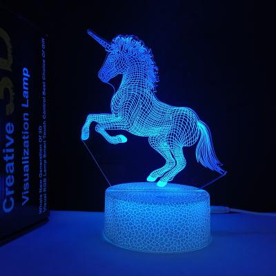 China Touch 7 LED Colors / Outdoor 16 Colors 3D VISUAL EFFECT 3D Light Base Led 3D Night Light Low Soft Uniform LED 3D Led Night Light Base for sale