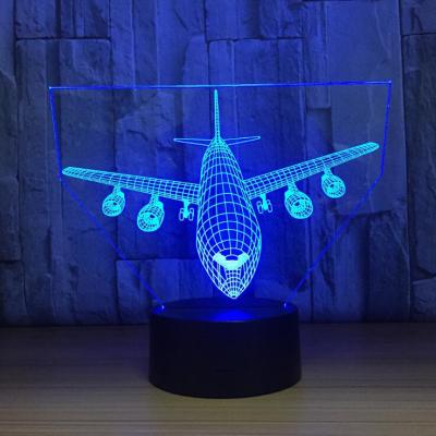 China 3D 7 Colors Flashing Valentine's Gifts Remote Control Jet Plane Light, New Christmas Decorations, Christmas Night Lights for sale