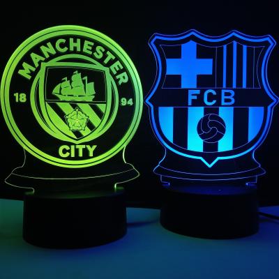 China 7 Colors 3D Football Peak 3D Night Flashing Light Personalized Photo 3D Night Light Gift For Love 3D Acrylic USB Night Light for sale