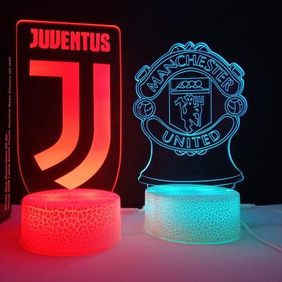 China Touch 7 LED Colors / 16 Colors Remote To Touch 3D Remote Control Light 3D Soccer Team Crest 3D Acrylic Acrylic Light for sale