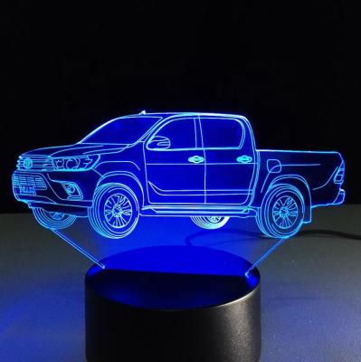 China 3D Colors 7 Flashing / Original Factory Exterior 16 Colors Producing 3d Night Light Many Famous Illusion Lamp 3D Designs Trucks Cars Best Gift To Customers Car Fans Kids for sale