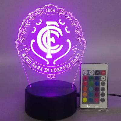 China 7 Colors /Remote Control 16 Low MOQ Best Price Drop Shipping 3d Light Night Colors For Music Festival/Concert Event Kids Room Decoration for sale