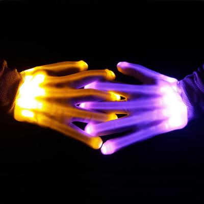 China Halloween nylon led light part led flasher gloves, led flasher gloves wholesale in china factory led finger for sale