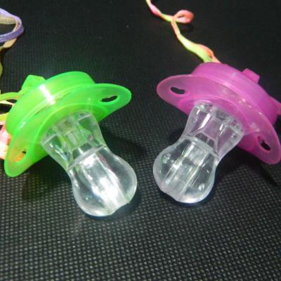 China Party Quality Hot Selling Flashing Light Up Toy Led Pacifier for sale