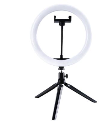 China Triangle floor Professional live show tik tok broadcast ring fill light lamp 10inch photo studio selfie led ring light with tripod stand for sale