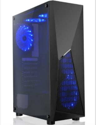 China With Fan Gaming High Quality Computer Case With RGB Fans Tempered Glass Gaming PC Case Desktop Gamers for sale