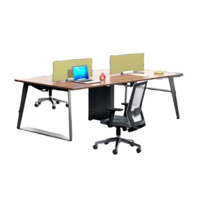 China 2019 clean easy good quality modern luxury modern wooden desk with side pedestal for sale