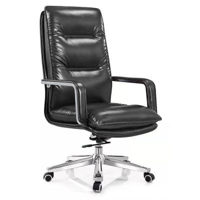 China Commercial Adjustable Hot Sale Office Furniture Chair PU (Height) Leather Ergonomic Chair for sale