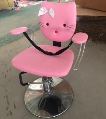 China Barber Chair 2019 Latest 3 Years Warranty Barber Chair Pink Hydraulic Pump Salon Chair Styling Child Chair Heavy Duty Child Chair for sale