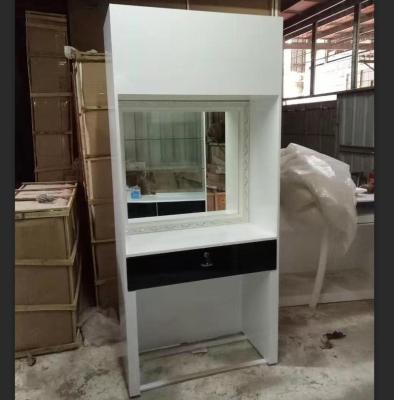 China Commercial Furniture 5 Years Warranty Hot Sale Classic French Style Customize White Hair Salon Styling Stations Makeup Station for sale