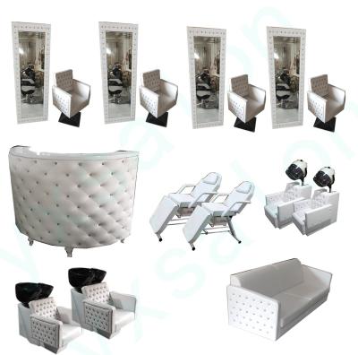 China 2021 New Arrival Traditional Classic European Style White Dryer Chair With Dryer Styling Chair Mirror Station for sale