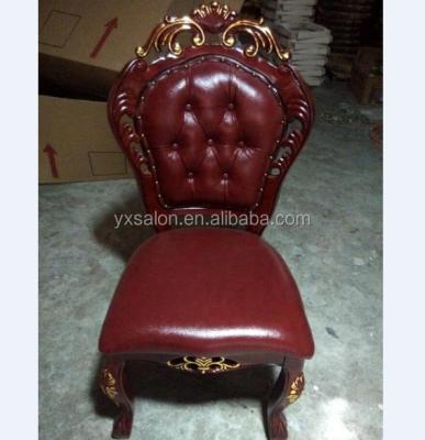 China Dining Chair 2018 Latest High Gloss French Style 3 Years Warranty Oak Wood Dining Chair With Crystal Buttons for sale