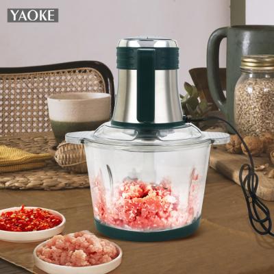 China Household 300w 3L capacity kitchen uses multifunctional pp stainless steel vegetable and fruit electric chopper for sale