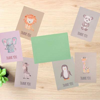 China Europe Custom Bulk Set Of 30 Cute Animal Designs Lovely Baby Card With Envelopes Perfect For Kids Baby Shower for sale