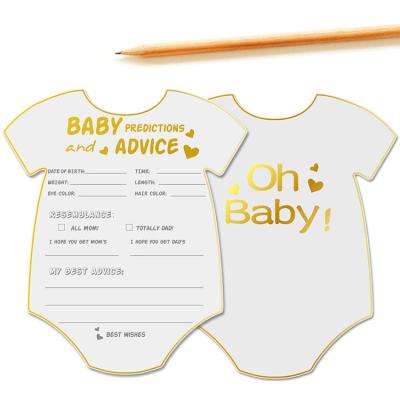 China New Europe Custom 5 x 6 Parent 50 Inches Message Board and Prediction Cards Baby Shower Set for sale