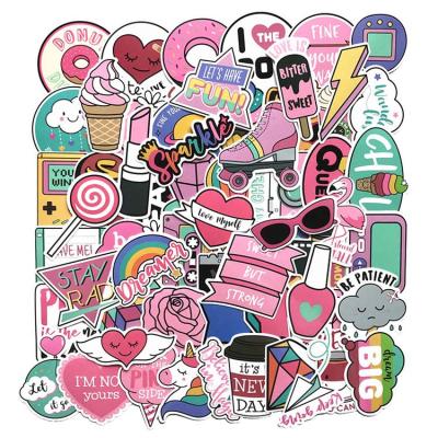 China 60pcs Package Decorative Wholesale Girl's Cute Sticker Lovely Laptop Sticker, Luggage Decal Sticker for sale