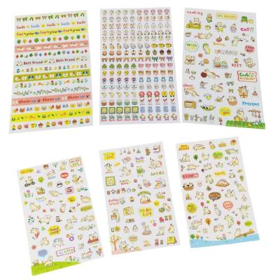 China Hot Selling Decorative Sticker Designs Transparent Calendar Diary Book Sticker, Planner Cartoon Sticker Decorative Sticker for sale