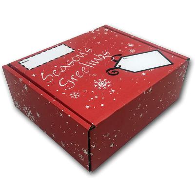 China Custom Holiday Christmas Cookie Box Corrugated Mailing Box , Christmas Corrugated Paper Box for sale