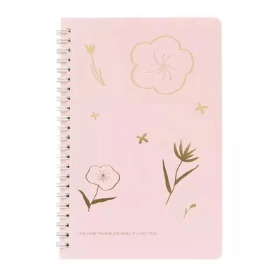 China Kawii stationery cherry blossom a5 cover 80 sheet spiral notebook spiral for school supplies for sale