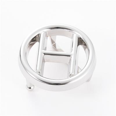 China Hot Selling Nickel Free Customized Marks Round H Letter Mens Detachable Initial Belt H Buckle for sale