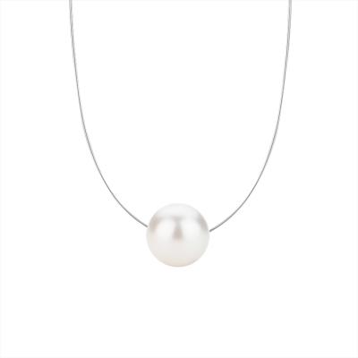 China CLASSIC simple invisible transparent fishing line women Shell Pearl Pendant Necklace for sale