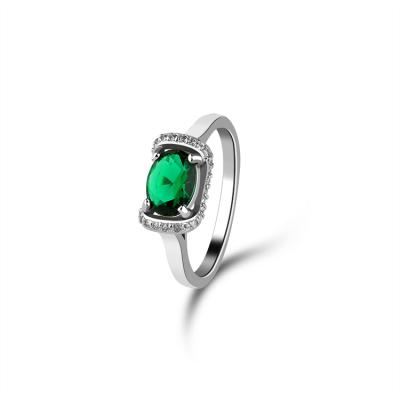 China Green Gemstone 925 Sterling Jewelry Women Ring Wholesale 2021 Designs Women Jewelry CLASSIC Silver Women Rings for sale