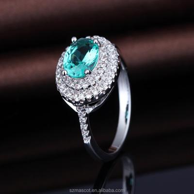 China Lead and Nickel Free Design with Green Stone Diamond Antique Ring Fashion for sale