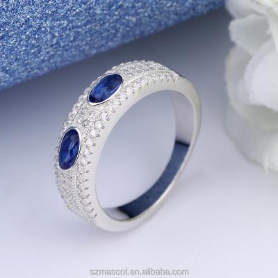 China Order Lead Free 925 Acceptable Nickel And Rhodium Plated Silver Wax Pave Stone Rings for sale