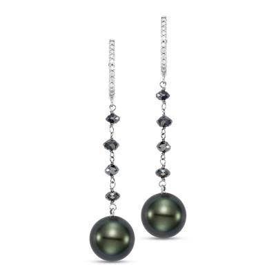 China Fashion Trendy Long Drop Style Latest Drop Hanging Pearl Earrings for sale