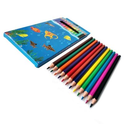 China Cheap Desktop Hexagon 7inch Art Set Drawing Coloring 12 Color Pencil for sale