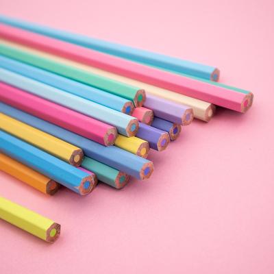 China Kids Gift New Arrival 12 Colors Colorful Pencil Jixing Macaron 24 Color Pencil Rainbow Colored Pencil for sale