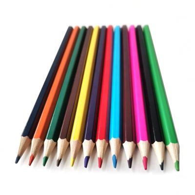 China Hexagon set of 12 wooden color pencil of school supplies for sale