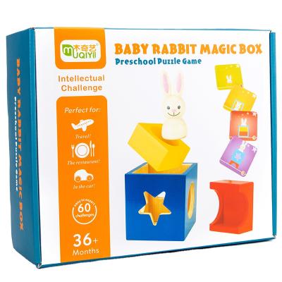 China DIY TOY Intellectual Challenge Early Education Wooden Rabbit Baby Toys Magic Box For Sale for sale