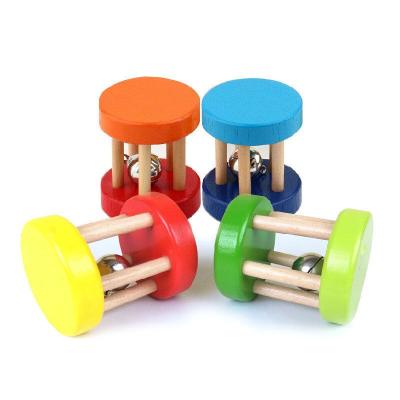 China Entertainment Toys Baby Bell Wooden Toy 0-1 Year Old Newborn Baby Early Education Kit Hold Children Relieve Wooden Toys for sale