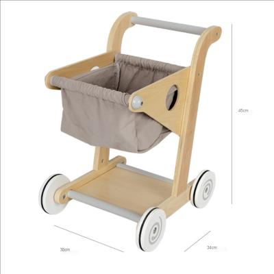 China Children's toys children's shopping cart play wooden set boys and girls simulation supermarket trolley play kitchen toy sets gifts for sale