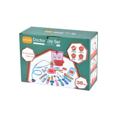 China Toy Wooden Doctor Educational Toy Set for Kids Doctor and Nurse Role Play Family Series of Early Educational Games for sale