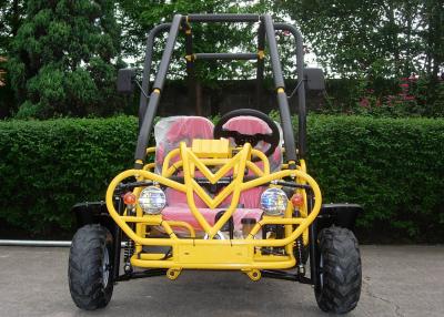 China Yellow Cool Side By Side Go Kart Hydraulic Brake Three Speeds with Reverse for sale