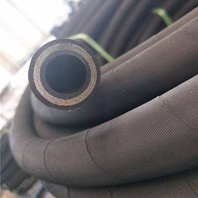 China 4Shipping Rubber Hose Hydraulic And Handling Steel Wire Oil Spiral Black Rubber Hose for sale