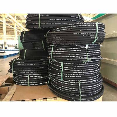 China Support oil exploration minimum hydraulic engineer construction.etc. ZMTE 2SN high pressure flexible fuel hose 1 inch for sale