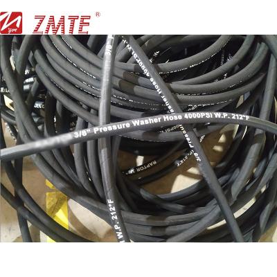 China 3000psi Pulling Hydraulic Sewer Jetting Hose Steel Braid With Rubber for sale