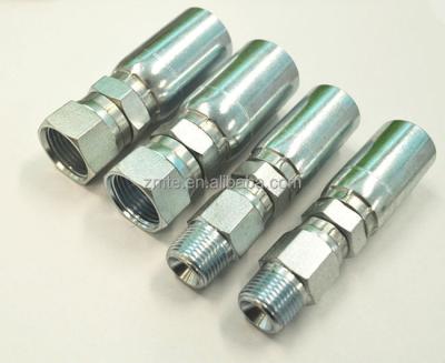 China Stainless steel ZMTE metric, JIC, BSP, NPT parker type one piece hydraulic hose fittings for sale