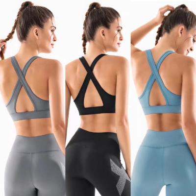 China BBSM6737 breathable new plus size sports underwear yoga fitness vest yoga set for sale