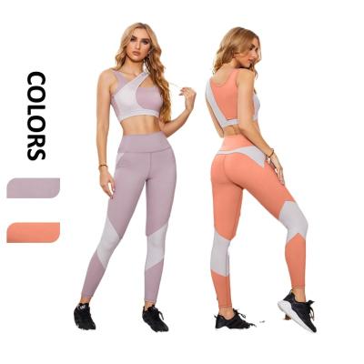 China BBWY0155 Breathable Sports Bra Workout Clothes Running Leggings Yoga Suit Activewear Two Piece Set for sale