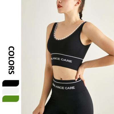 China BBML003 Breathable 3 Colors Custom Logo Women's Gym Workout Fitness Yoga Bra Sports Bra Yoga Top Crop Sporty Seamless Top Yoga Wear for sale