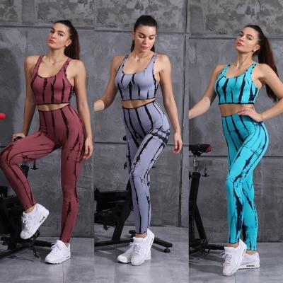 China BBZH080B Breathable Working To Wear Ladies Yoga Seamless Sports Suit Seamless Leggings And Bra Set for sale