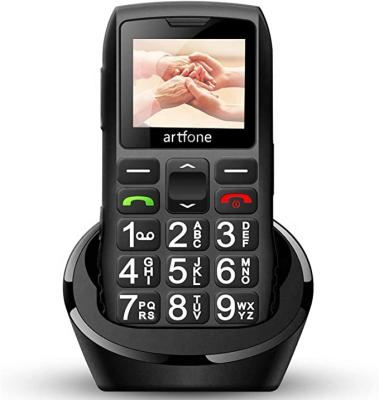 China Fast Charging Artfone C1 Plus Big Top Button GSM Unlocked Mobile Phone For Elderly With Dual Sim And Charging Dock for sale